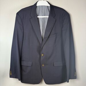 Tommy Hilfiger Men's Navy Blue‎ Wool Blend Sport Coat Jacket Size 44 R